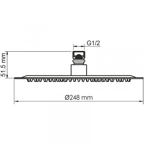 Верхний душ WasserKRAFT A257 Белый матовый нержавеющая сталь на потолок