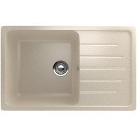 Кухонная мойка Ulgran Classic U-400-328 Бежевая искусственный камень (литьевой мрамор) встраиваемый