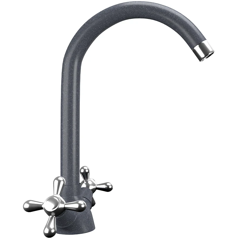 Смеситель для кухни Ulgran Classic U-012-343 Антрацит латунь