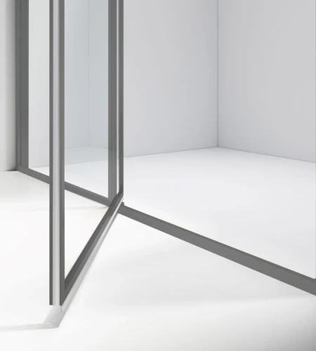 Душевая дверь Vincea Slim 120 VDP-4SL120CLGM профиль Вороненая сталь стекло прозрачное