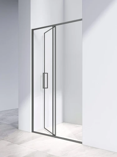 Душевая дверь Vincea Slim 120 VDP-4SL120CLGM профиль Вороненая сталь стекло прозрачное