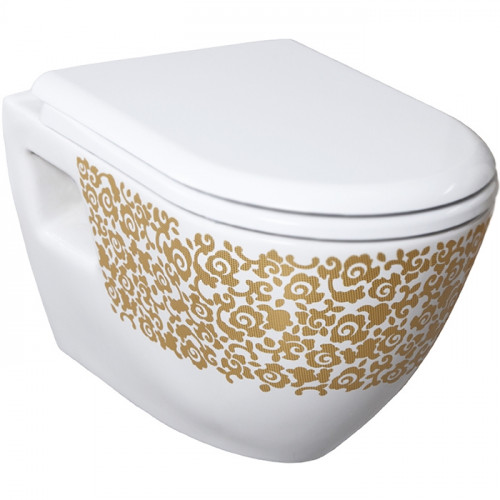 Унитаз биде Creavit Terra TP325-00CB00E-CA00 подвесной Белый с декором без сиденья фарфор подвесной