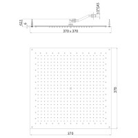 Верхний душ Bossini Paris Cube I01603.030 Хром нержавеющая сталь встраиваемый