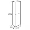 Шкаф пенал Roca The Gap 35 A857427806 подвесной Белый глянец