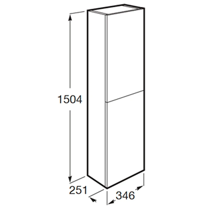 Шкаф пенал Roca The Gap 35 A857427806 подвесной Белый глянец