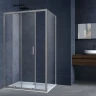 Душевой уголок Vincea Alpha 140x90 VSR-3AL9014CLGM профиль Вороненая сталь стекло прозрачное
