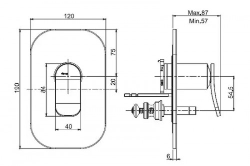 Смеситель для душа Fima Carlo Frattini Flo F3809X2BS цвет Шампань