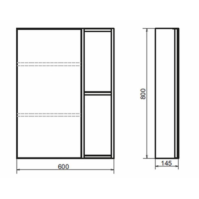 Зеркальный шкаф Comforty Штутгарт 60 00004151036 Дуб темно-коричневый МДФ / ЛДСП, стекло