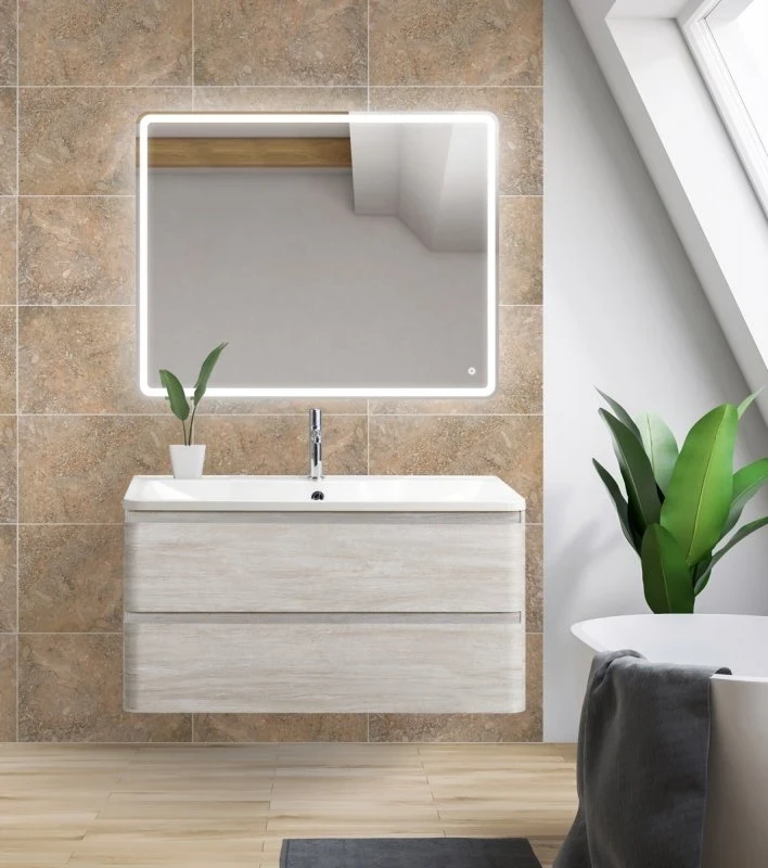 Тумба под раковину BelBagno ALBANO-1000-2C-SO-RVB подвесная Rovere Vintage Bianco МДФ / ЛДСП