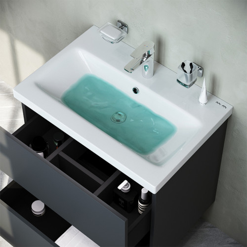 Тумба под раковину AM.PM Gem 60 M90FHX06022GM подвесная Графит матовый МДФ / ЛДСП