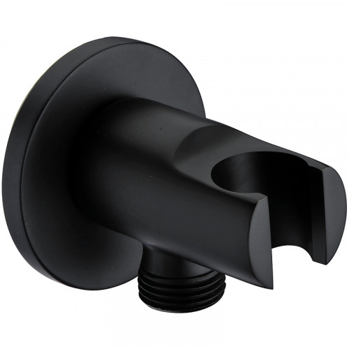 Шланговое подключение WasserKRAFT Elbe A083 Черное матовое латунь на стену