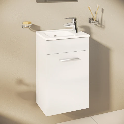Комплект мебели для ванной Vitra Mia 40 R 75022 подвесной Белый глянцевый МДФ / ЛДСП