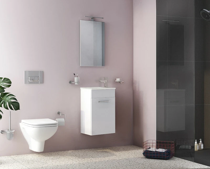 Комплект мебели для ванной Vitra Mia 40 R 75022 подвесной Белый глянцевый МДФ / ЛДСП