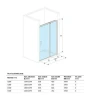 Душевая дверь Excellent Mazo 140 KAEX.3025.1S.1400.LP+KAEX.3025.1D.0650.LP (KAEX.3025.1D.0650.LP+KAEX.3025.1S.1400.LP) профиль Хром стекло прозрачное