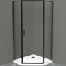 Душевой уголок BelBagno Uno 90х90 UNO-195-P-1-90-C-NERO профиль Черный матовый стекло прозрачное