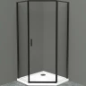 Душевой уголок BelBagno Uno 90х90 UNO-195-P-1-90-C-NERO профиль Черный матовый стекло прозрачное