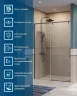 Душевая дверь BelBagno Soft Close-1 140 SOFT_CLOSE-1-BF-1-140-C-GM профиль Оружейная сталь стекло прозрачное