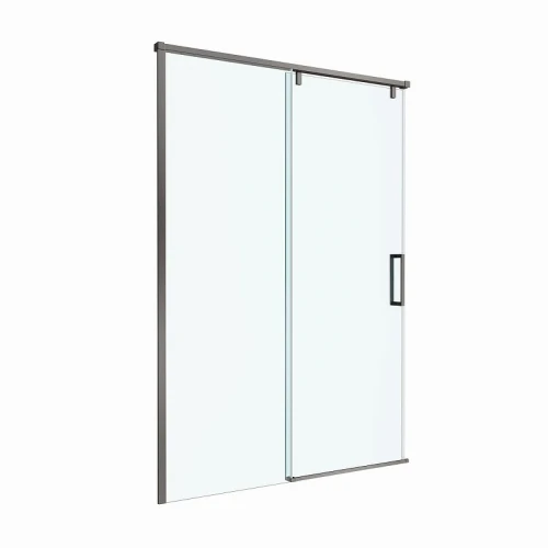 Душевая дверь BelBagno Soft Close-1 140 SOFT_CLOSE-1-BF-1-140-C-GM профиль Оружейная сталь стекло прозрачное