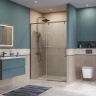 Душевая дверь BelBagno Soft Close-1 140 SOFT_CLOSE-1-BF-1-140-C-GM профиль Оружейная сталь стекло прозрачное