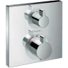 Смеситель для душа Hansgrohe Ecostat Square 15714000 с термостатом Хром латунь встраиваемый