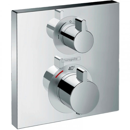 Смеситель для душа Hansgrohe Ecostat Square 15714000 с термостатом Хром латунь встраиваемый