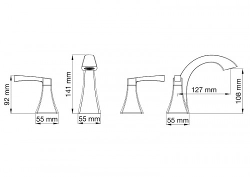 Смеситель для раковины Wonzon &amp; Woghand Flex WW-88083095-BGM цвет Темный графит