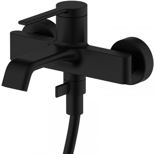 Смеситель для ванны AQUAme Asti AQM6412MB Черный матовый латунь на стену