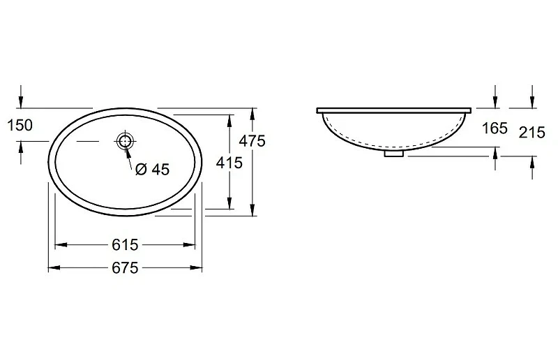 Раковина Villeroy&Boch Evana 67 61440001 Альпийский белый