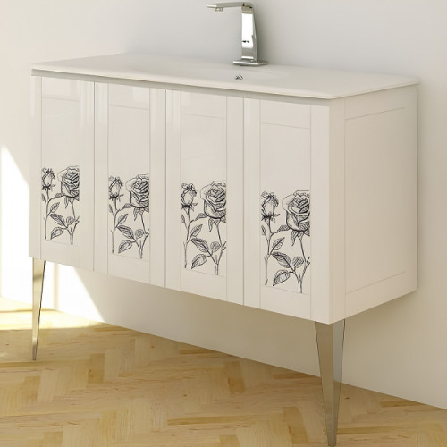 Тумба под раковину Cezares Rosa 120 42244 Белая массив дерева