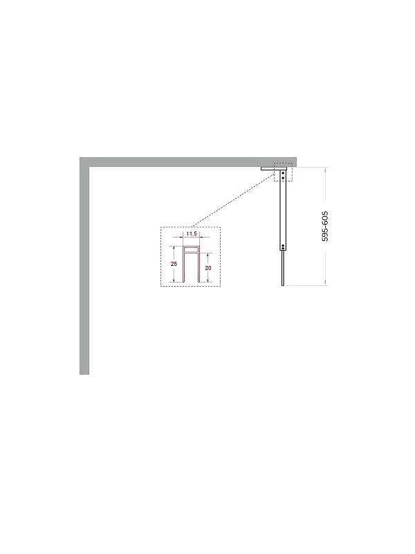 Душевая перегородка BelBagno Uno 60 UNO-L-1-TB-60-C-Cr профиль Хром стекло прозрачное