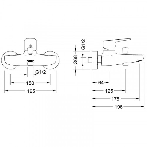 Комплект смесителей Aquatek Бетта AQ1130MB Черный матовый латунь