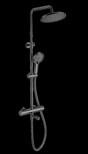 Душевая система Wonzon &amp; Woghand WW-B3069-BGG с термостатом цвет Темный графит