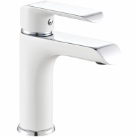 Смеситель для раковины Rose R21F R2101F Белый Хром латунь