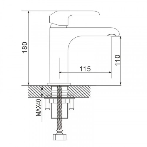 Смеситель для раковины Rose R21F R2101F Белый Хром латунь