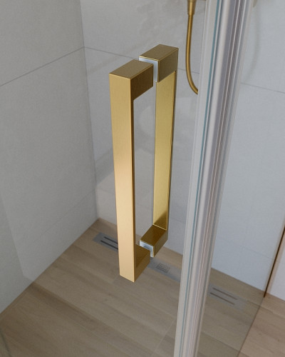 Душевой уголок Cezares Slider 90x80 SLIDER-AH-1-80-80/90-C-BORO профиль Брашированное золото стекло прозрачное