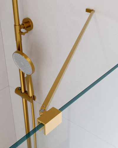 Душевой уголок Cezares Slider 90x80 SLIDER-AH-1-80-80/90-C-BORO профиль Брашированное золото стекло прозрачное