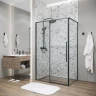 Душевой уголок Grossman Galaxy 110х90 120.K33.01.1190.21.00 профиль Черный матовый стекло прозрачное