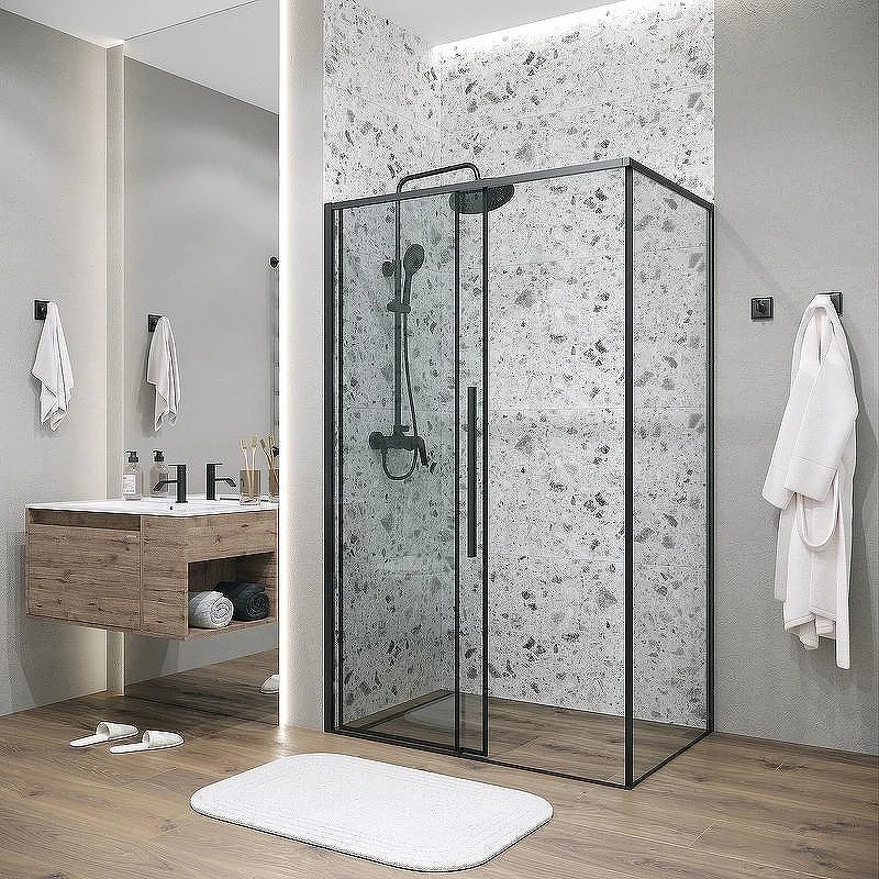 Душевой уголок Grossman Galaxy 110х90 120.K33.01.1190.21.00 профиль Черный матовый стекло прозрачное