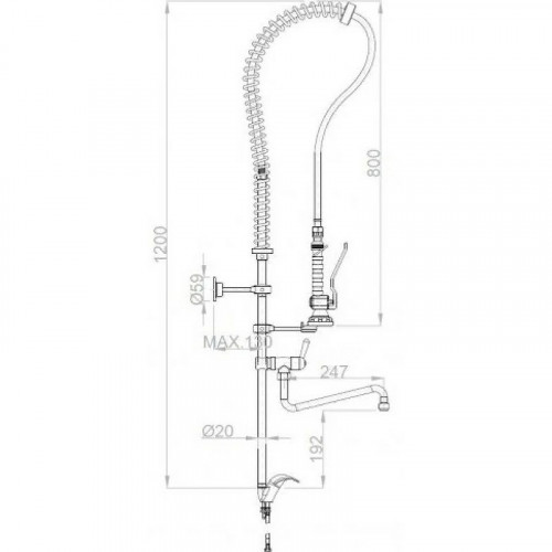 Смеситель для кухни Nofer 07102M.CC Хром латунь