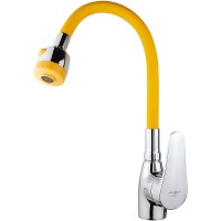 Смеситель для кухни Melodia della vita Ostessa MDV40616Yellow Хром Желтый латунь