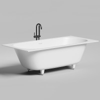Ванна из искусственного камня Salini Ornella Axis Kit 190х90 103512G Белая глянцевая