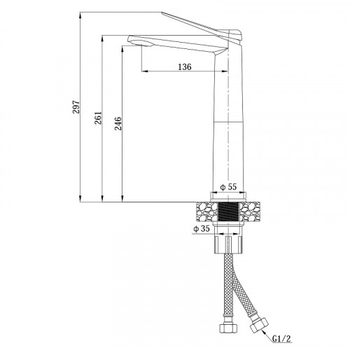 Смеситель для раковины ESKO Shanghai SHA25 Хром латунь