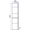 Шкаф пенал Aqwella Pure 35 PUR0535ST подвесной Серый туман
