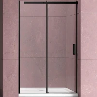 Душевая дверь Vincea Dice 120 VDS-4D120CLB профиль Черный стекло прозрачное