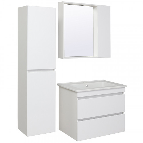 Тумба под раковину Runo Манхэттен 75 00-00001047 Белая МДФ / ЛДСП