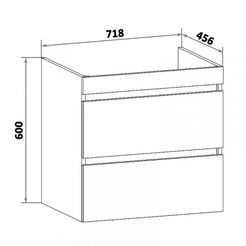 Тумба под раковину Runo Манхэттен 75 00-00001047 Белая МДФ / ЛДСП