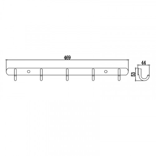 Вешалка для полотенец Savol S-001255 цвет Хром