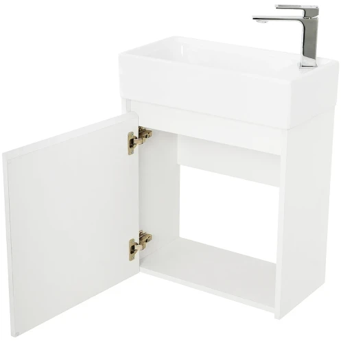 Тумба под раковину BelBagno Kraft Mini 50 L KRAFT MINI-500/260-1A-SO-BO-L подвесная Bianco Opaco МДФ / ЛДСП