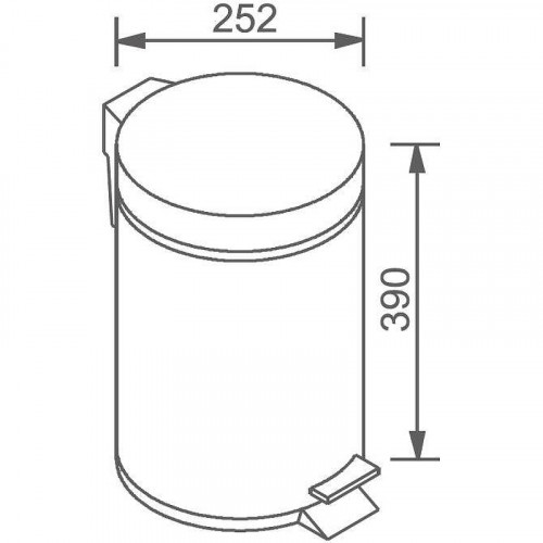 Ведро мусорное Aquanet 8074MB 264927 Черный матовый