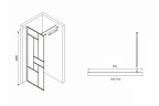 Душевая перегородка Abber Immer Offen 90 AG63090B профиль Черный стекло прозрачное